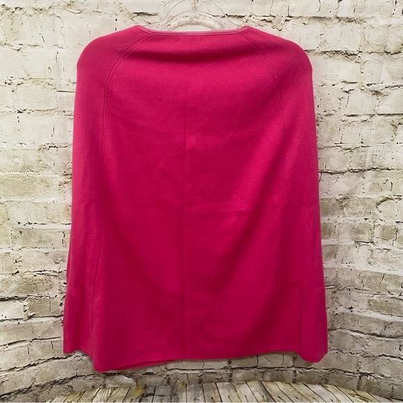 Julie Brown NYC Hot Pink Sweater Poncho Cape - Picture 4 of 7